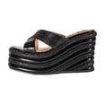 thumbnail image 1 of Ninety Union Ashley Kahen Carnival Multi Metallic Wedge Slide, Black, 10, 1 of 5