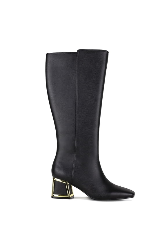 BRIDGE Tall Shaft Square Heel Boot, Black, 5