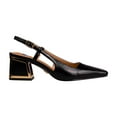thumbnail image 1 of Ninety Union Blake Metallic Trim Block Heel Slingback, Black, 12, 1 of 5