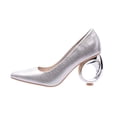 thumbnail image 1 of Ninety Union Blast 3.5 Inch Heel Pump On A Circular Heel, Silver, 5, 1 of 5