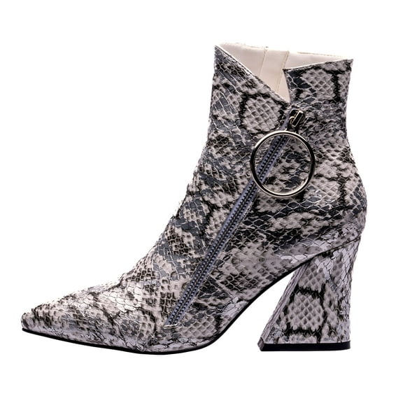 Ninety Union Classic Fashion Bootie With Zipper And Ring Tap, Silver, 11