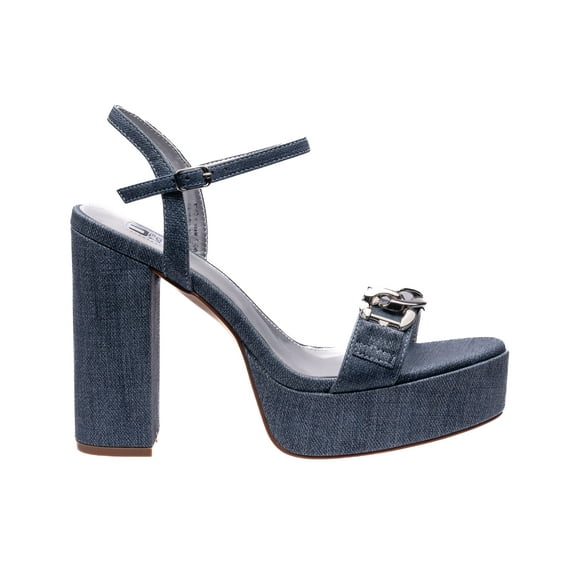 Ninety Union Darling Platform With Chain Ornament Sandal, Blue, 5