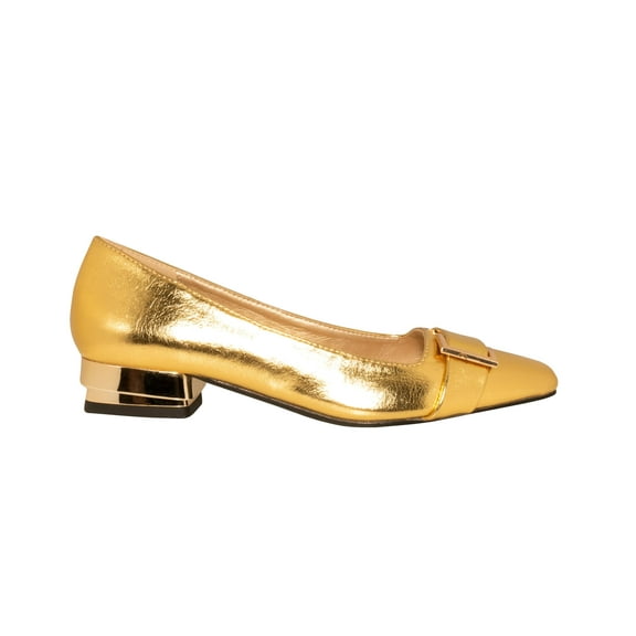 Ninety Union Dove Metallic Heel And Buckle Flat, Gold, 8