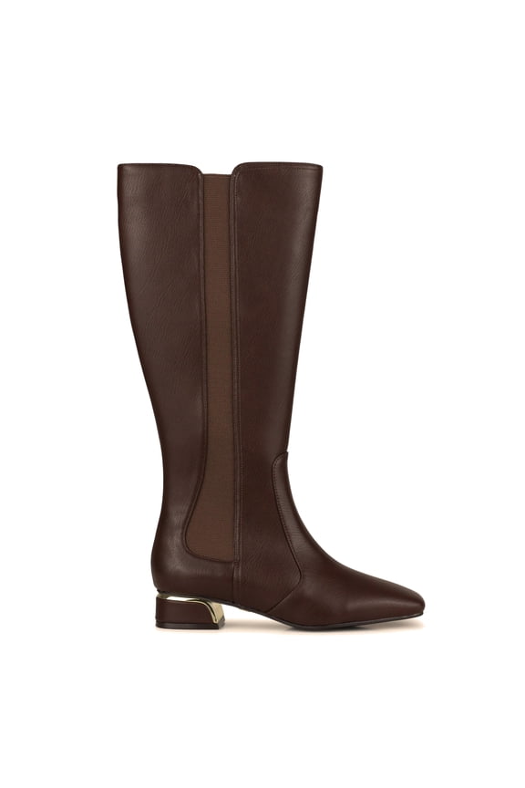 EVA Metal Heel Goring Tall Boot, Brown, 9
