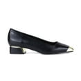 thumbnail image 1 of Ninety Union Eagle Metallic Heel Cap Toe Flat, Black, 10, 1 of 5