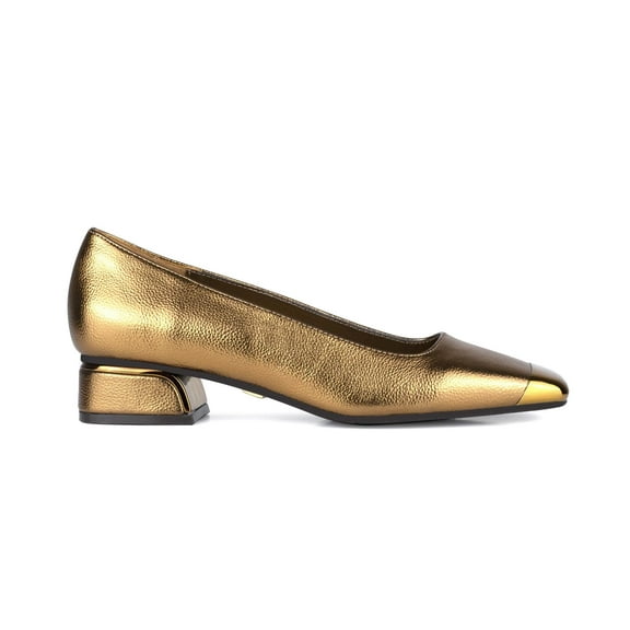 Ninety Union Eagle Metallic Heel Cap Toe Flat, Bronze, 9