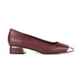 thumbnail image 1 of Ninety Union Eagle Metallic Heel Cap Toe Flat, Burgundy, 10, 1 of 5