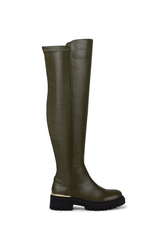 FREEPORT Stretch Over The Knee Boot, Olive, 10