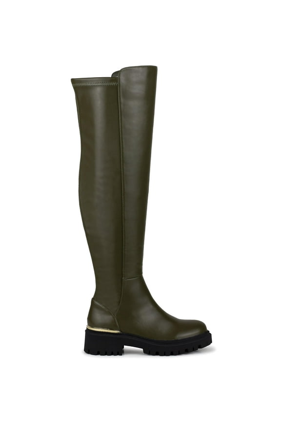 FREEPORT Stretch Over The Knee Boot, Olive, 5