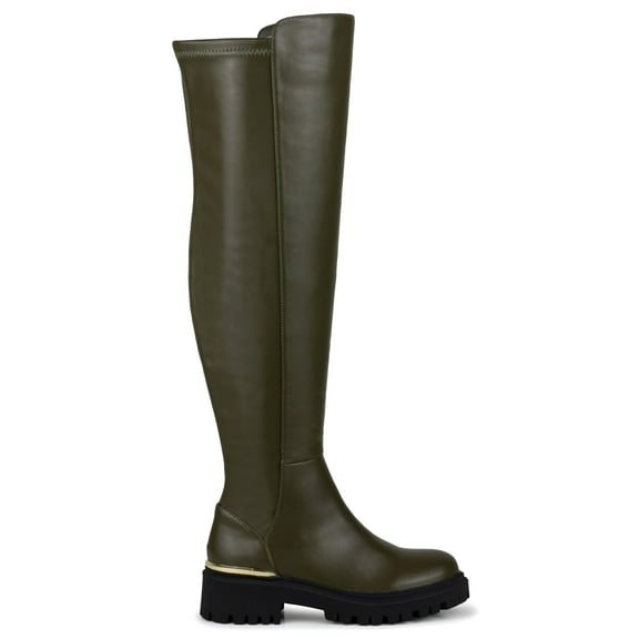 Ninety Union FREEPORT Stretch Over The Knee Boot, Olive, 9
