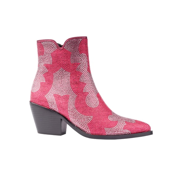 Ninety Union Forever Western Rhinestone Bootie, Fuchsia, 7