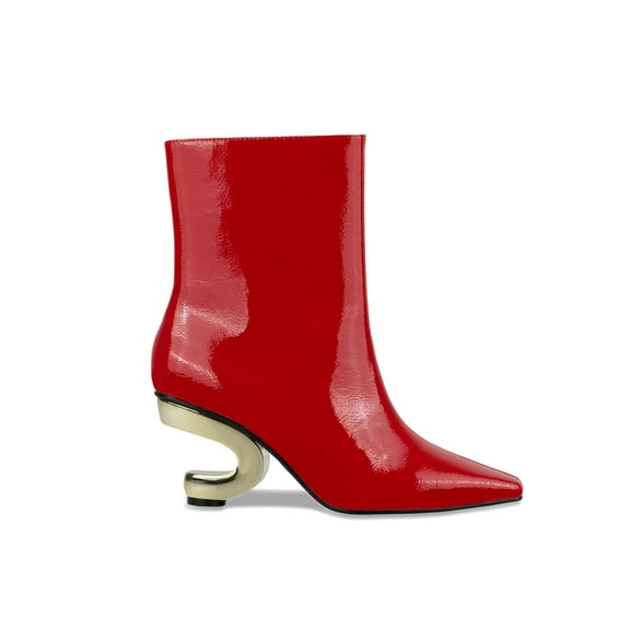 Ninety Union GETAWAY Metallic Heel Bootie, Red, 9