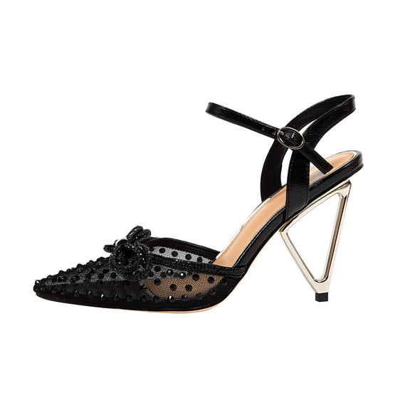 Ninety Union Gloria Pointed Toe Dressy Mesh Pump, Black, 10