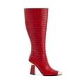 thumbnail image 1 of Ninety Union JADA Metal Heel Cap Toe Tall Boot, Red, 1 of 5