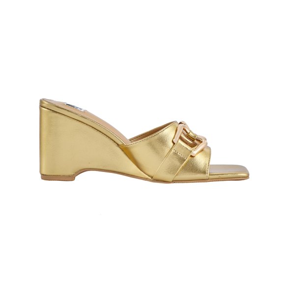Ninety Union KENSY Buckle Slide Wedge, Gold, 7