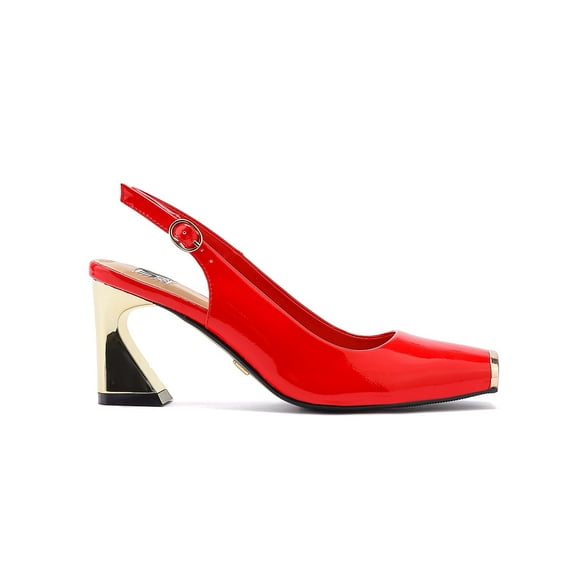 Ninety Union LORAINE Metal Heel Slingback, Red, 6
