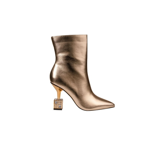 Ninety Union Lady Couture Crown Jewel Metallic Heel Bootie, Gold, 12
