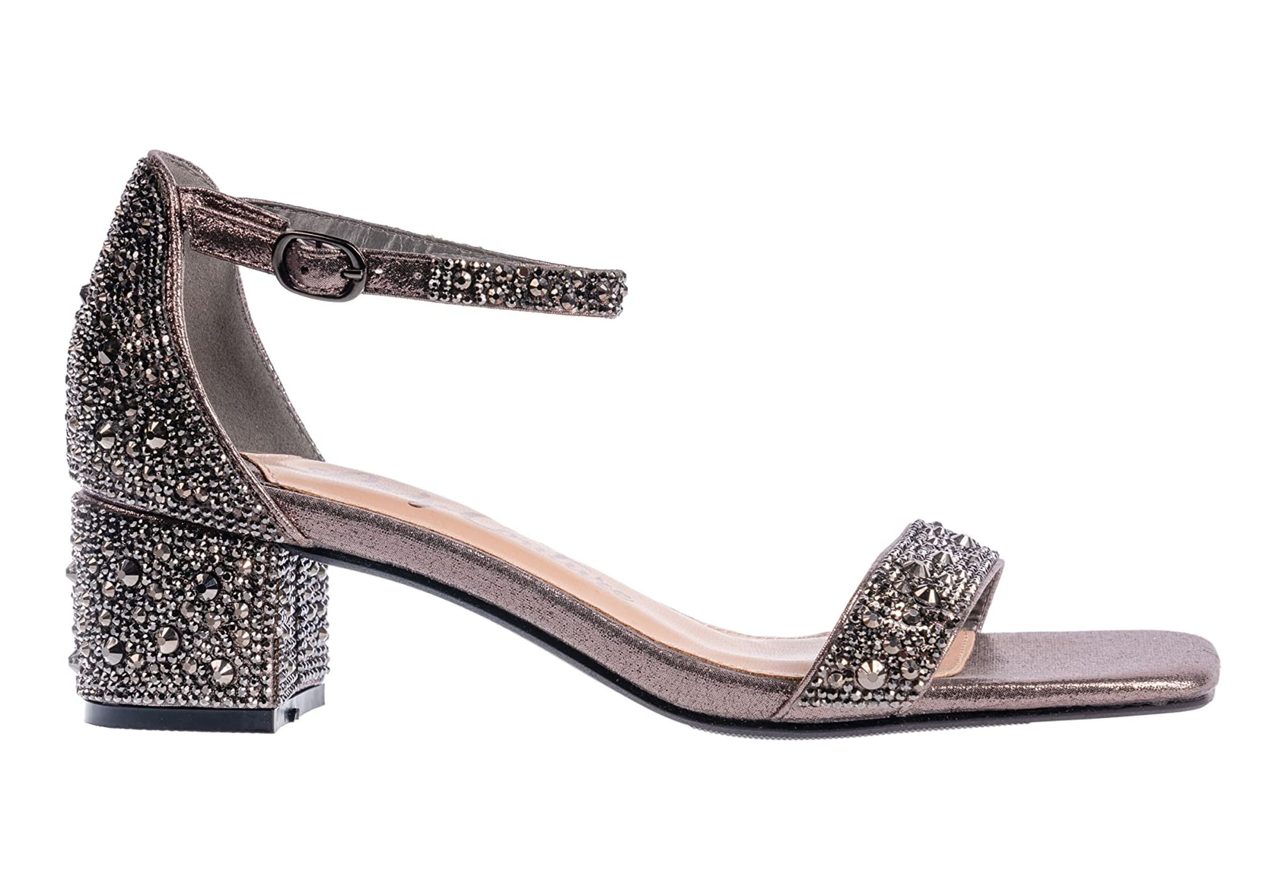 Crossover Pewter Sandal Heels Charles Keith Grey Low Heel Sandals