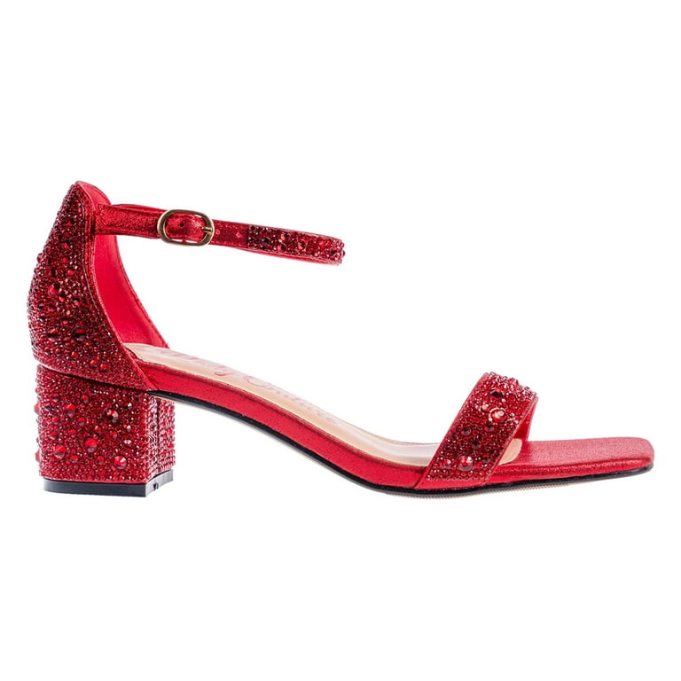 Lady Couture Women s Dazzle Rhinestone Ankle Strap Sandals