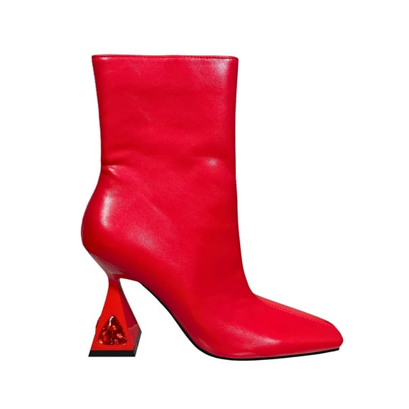 Ninety Union Lady Couture Molly Jewel Metallic Heel Bootie, Red, 5