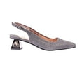 thumbnail image 1 of Ninety Union Lady Couture Ruby Glitter Metal Heel Slingback, Pewter, 4, 1 of 1