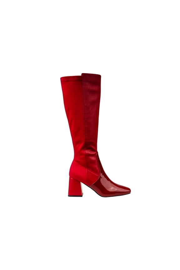 Lexington Metal Insert Block Heel Boot, Red, 5