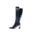 thumbnail image 1 of Ninety Union London Tall Printed High Heel Boot With A Square Toe And A Gold Tip, Black, 10, 1 of 4