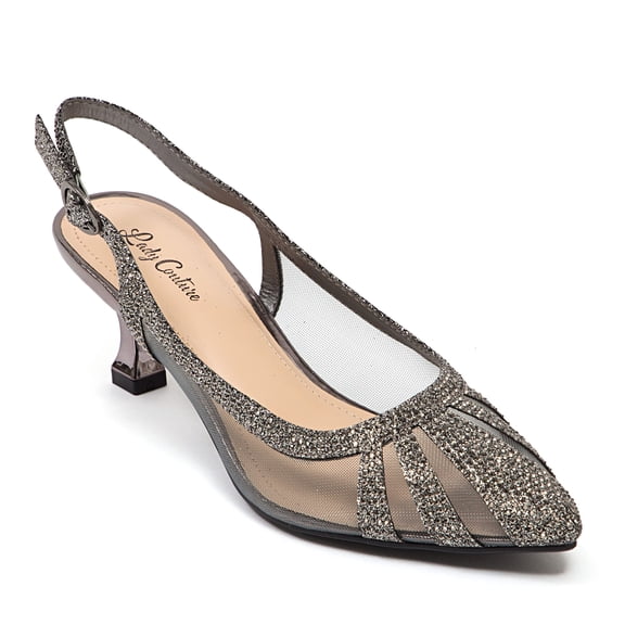 Ninety Union Macy Rhinestone Trimmed Sling Back, Pewter, 5