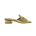 thumbnail image 1 of Ninety Union Open Toe Metal Trim Heel Slide, Gold, 8, 1 of 5