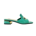 thumbnail image 1 of Ninety Union Open Toe Metal Trim Heel Slide, Turquoise, 13, 1 of 5
