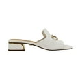 thumbnail image 1 of Ninety Union Open Toe Metal Trim Heel Slide, White, 8, 1 of 5