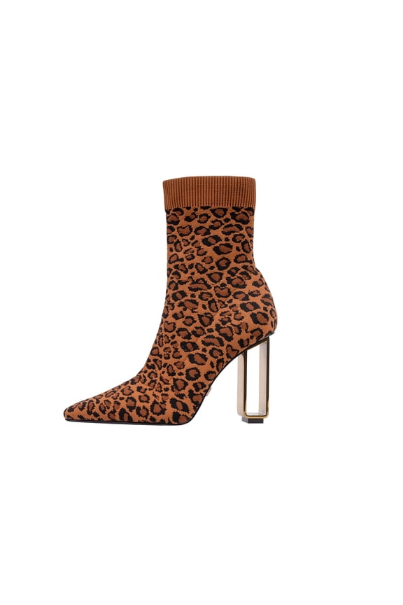 Palace Metal Heel Stretch Bootie, Leopard, 10