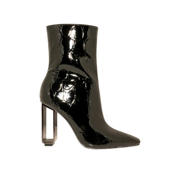 Ninety Union Palladium Geometric Metal Heel Bootie, Black, 5