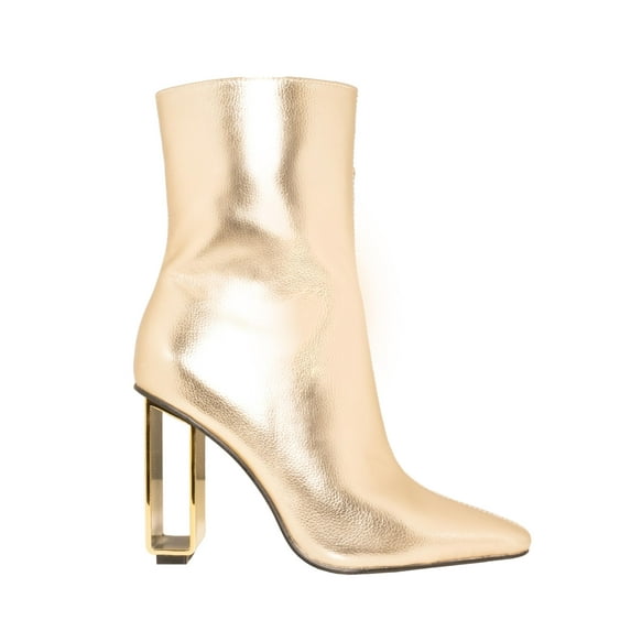 Ninety Union Palladium Geometric Metal Heel Bootie, Gold, 11