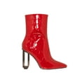thumbnail image 1 of Ninety Union Palladium Geometric Metal Heel Bootie, Red, 7, 1 of 5