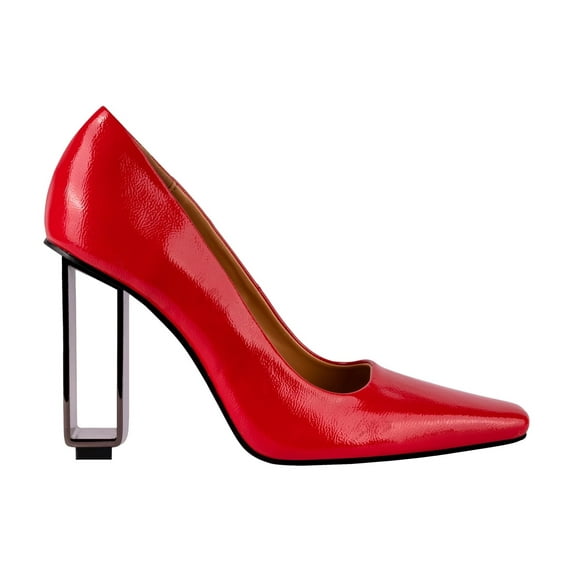 Ninety Union Pandora Geometric Metal Heel Pump, Red, 7