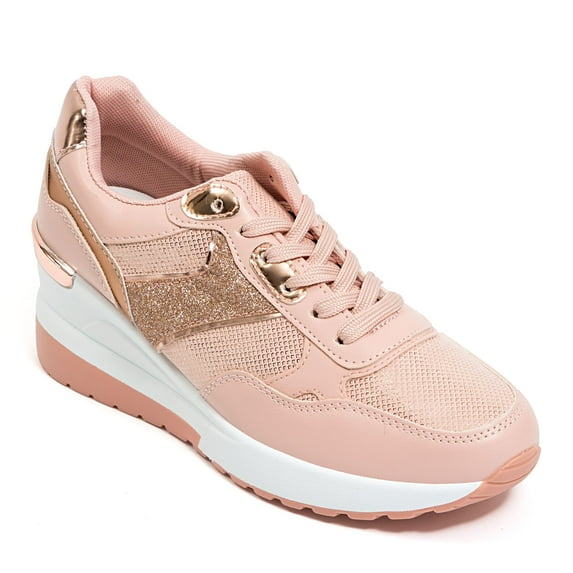 Ninety Union Relax 2 1/2" Wedge Sneaker, Pink, 8
