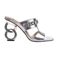 thumbnail image 1 of Ninety Union Rio Metallic Heel Embelished Slide, Silver, 10, 1 of 5