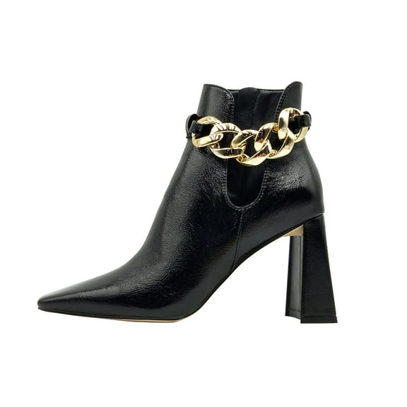 Ninety Union Rye Squared-off Pointed Toe Short Bootie, Black Patent, 11