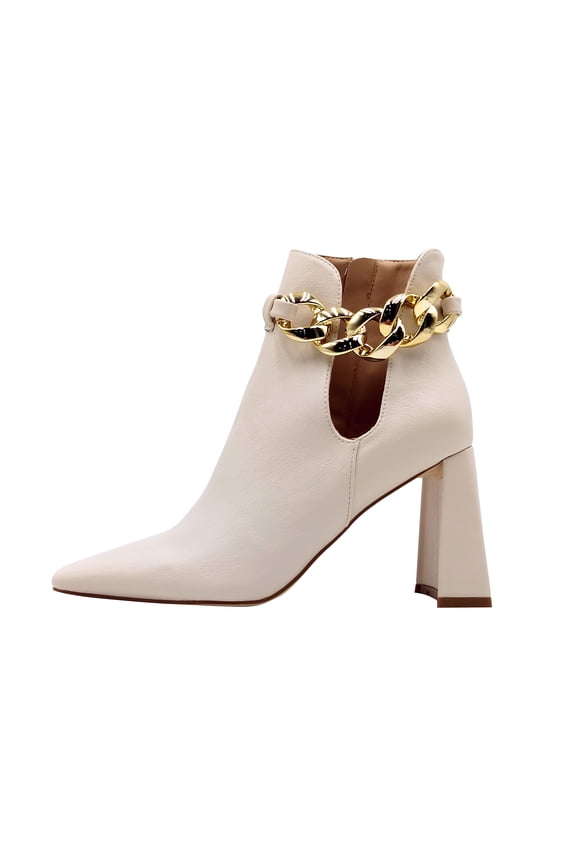 Rye Squared-off Pointed Toe Short Bootie, OffWhite, 11