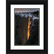 Ning, Aidong 13x18 Black Ornate Wood Framed with Double Matting Museum Art Print Titled - Firefall