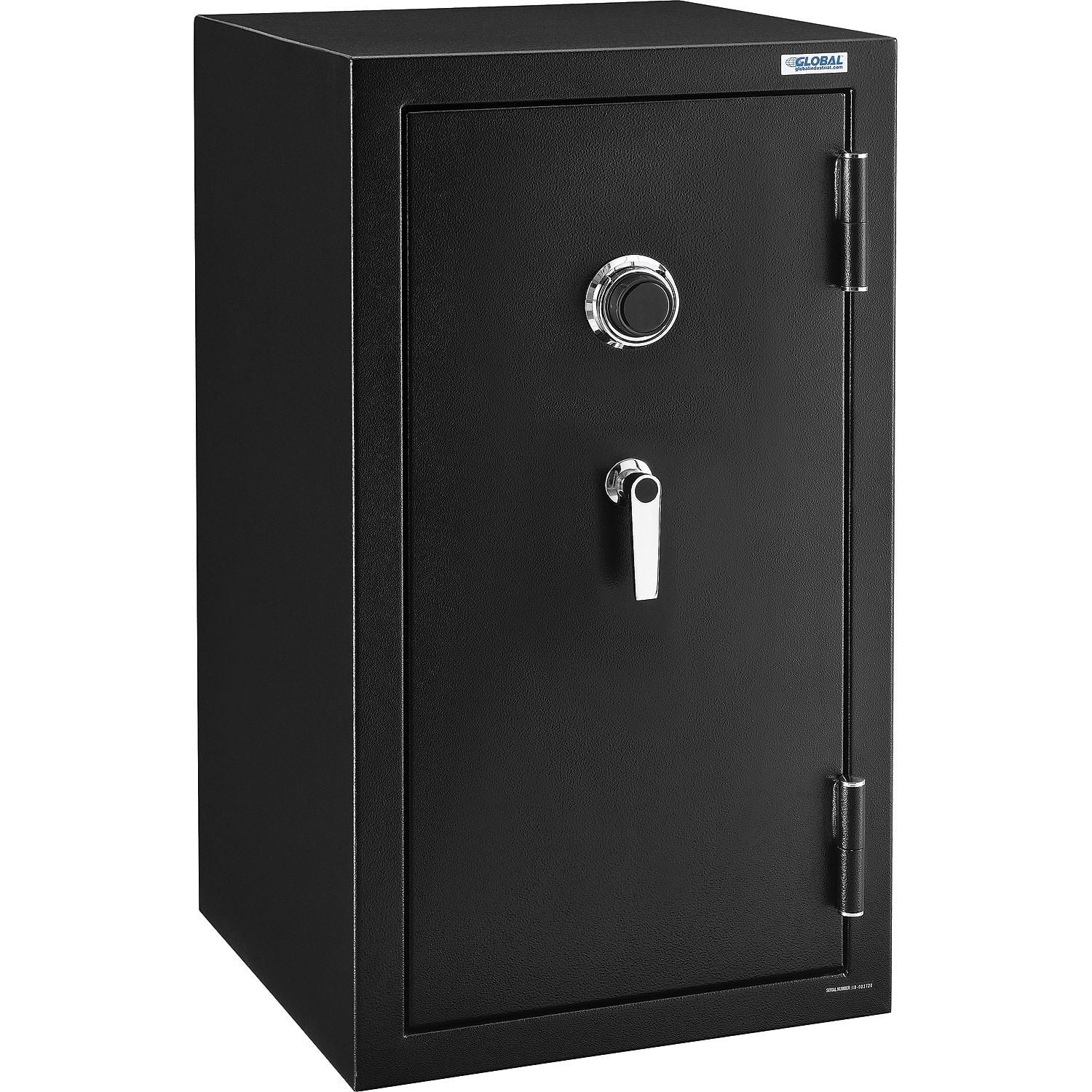 Black Steel Commercial Safe Cabinet with Dial Lock, 40" Height
