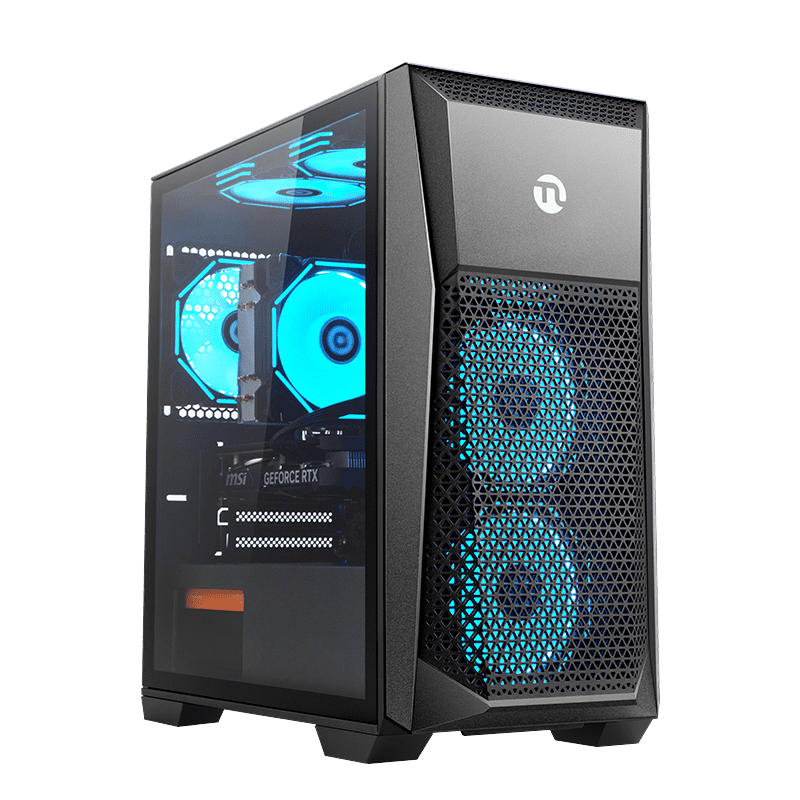Ningmei Gaming PC Desktop, AMD Ryzen 5 5500, RX 6600, 16GB DDR4, 1TB SSD, Wifi, Win11