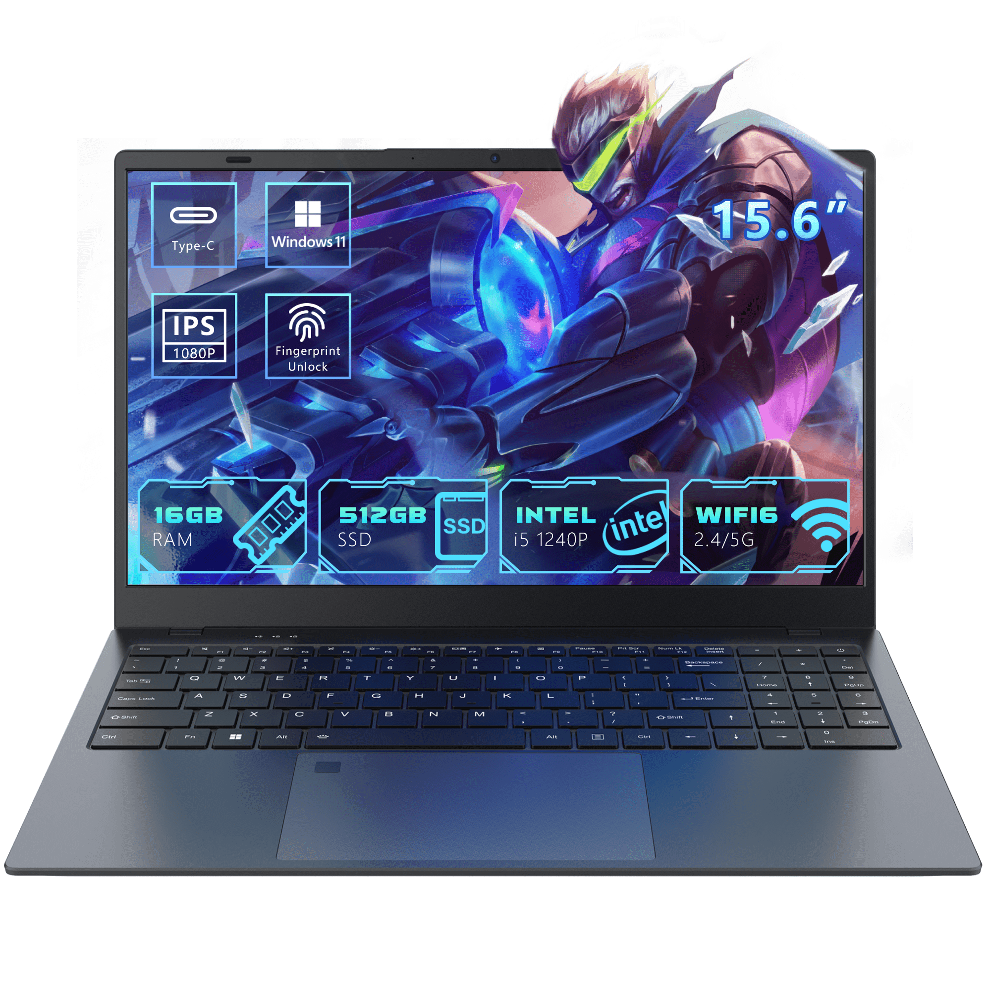 Ningmei HustleForge 15.6 inch Windows Laptop Intel N5095 16GB RAM