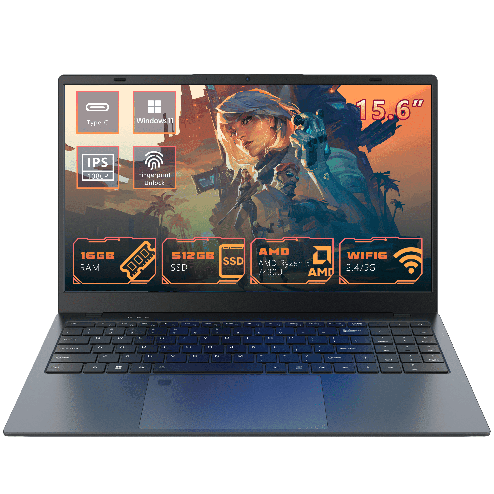 Ningmei HustleForge NL500 15.6 inch Windows Laptop Intel Core i5
