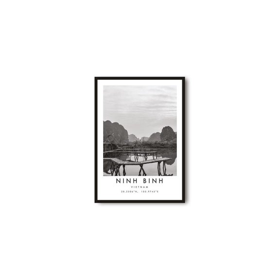 Ninh Binh Travel Vietnam Limestone Landscape Scenic Nature Photography Poster, Travel Inspired Home And Office Decor