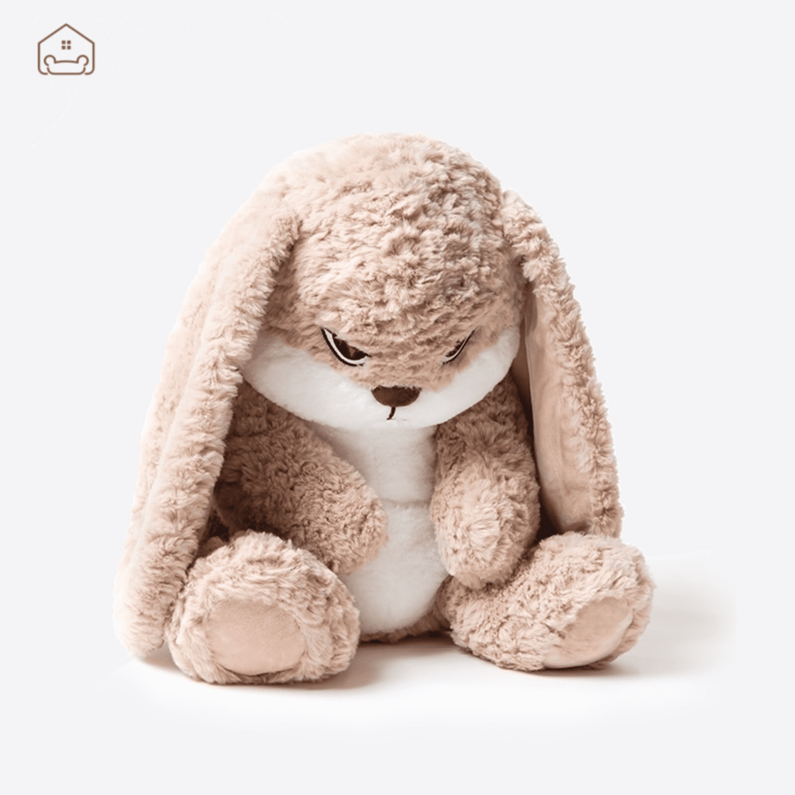 Nini Bunny Grumpy Plush Toy, Soft Stuffed Animal Rabbit, Cute Plush Pillow Gift