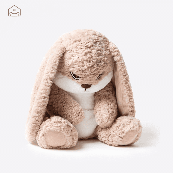 Nini Bunny Grumpy Plush Toy, Soft Stuffed Animal Rabbit, Cute Plush Pillow Gift