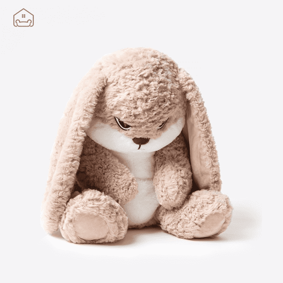Nini Bunny Grumpy Plush Toy, Soft Stuffed Animal Rabbit, Cute Plush Pillow Gift