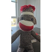 Ninido 20 Inch Brown Sock Monkey Stuffed Animal Plush Toy